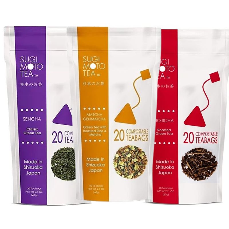 杉本製茶 煎茶、ほうじ茶、玄米茶 ティーバッグ詰め合わせ PSD